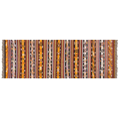 Multicolor Konya Striped Hallway Rug, 3.1 x 12.8 ft, 94 x 387 cm