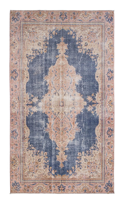 Natural Dyed Rug | Vintage Wool Rug 5'9"x9'11"