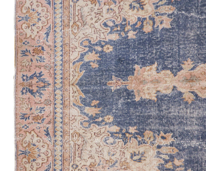 Natural Dyed Rug | Vintage Wool Rug 5'9"x9'11"