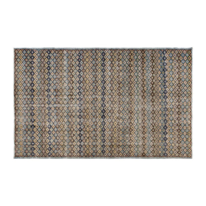 Natural Wool on Wool Area Rug, Vintage Wool Rug 5'3"x9'1"