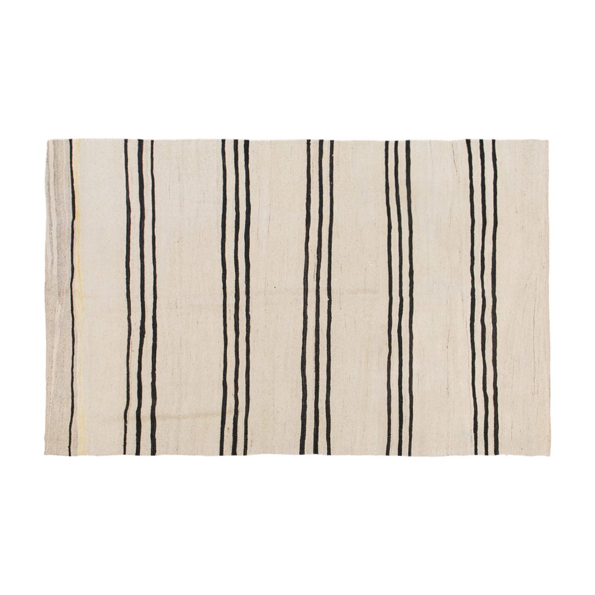 Neutral, Striped Turkish Kilim Rug – 4'9" x 6'9" (146 x 205 cm)
