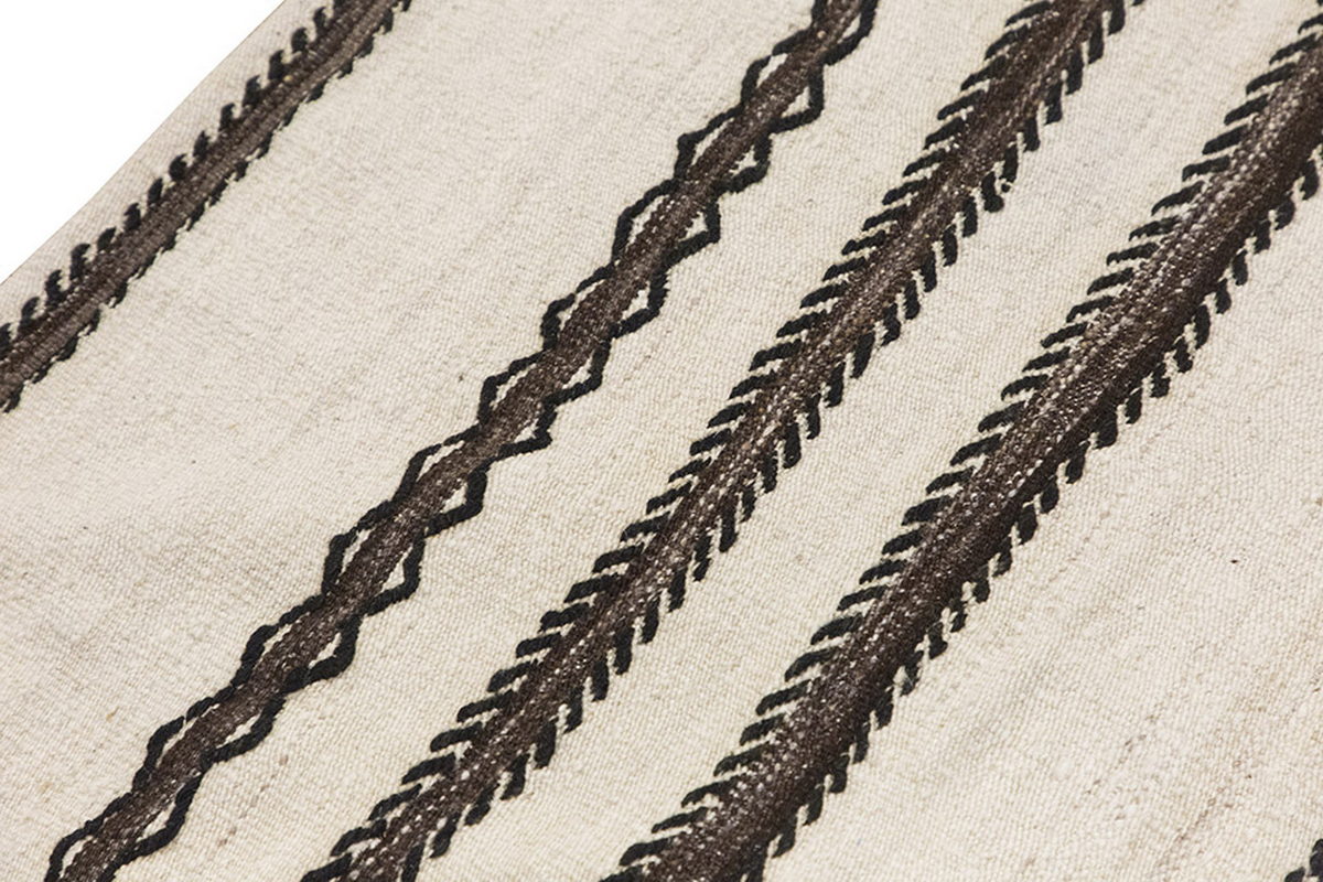 Neutral Kilim 3'4" x 6'1" feet 102 x 185 cm