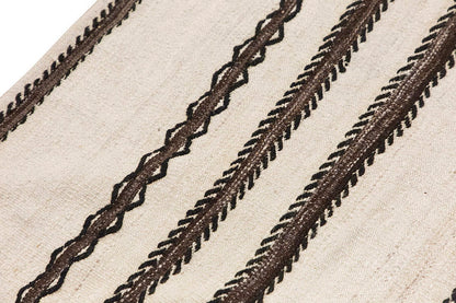Neutral Kilim 3'4" x 6'1" feet 102 x 185 cm