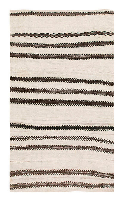 Neutral Kilim 3'4" x 6'1" feet 102 x 185 cm
