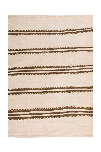 Neutral Kilim 3'5" x 5'6" feet 103 x 168 cm