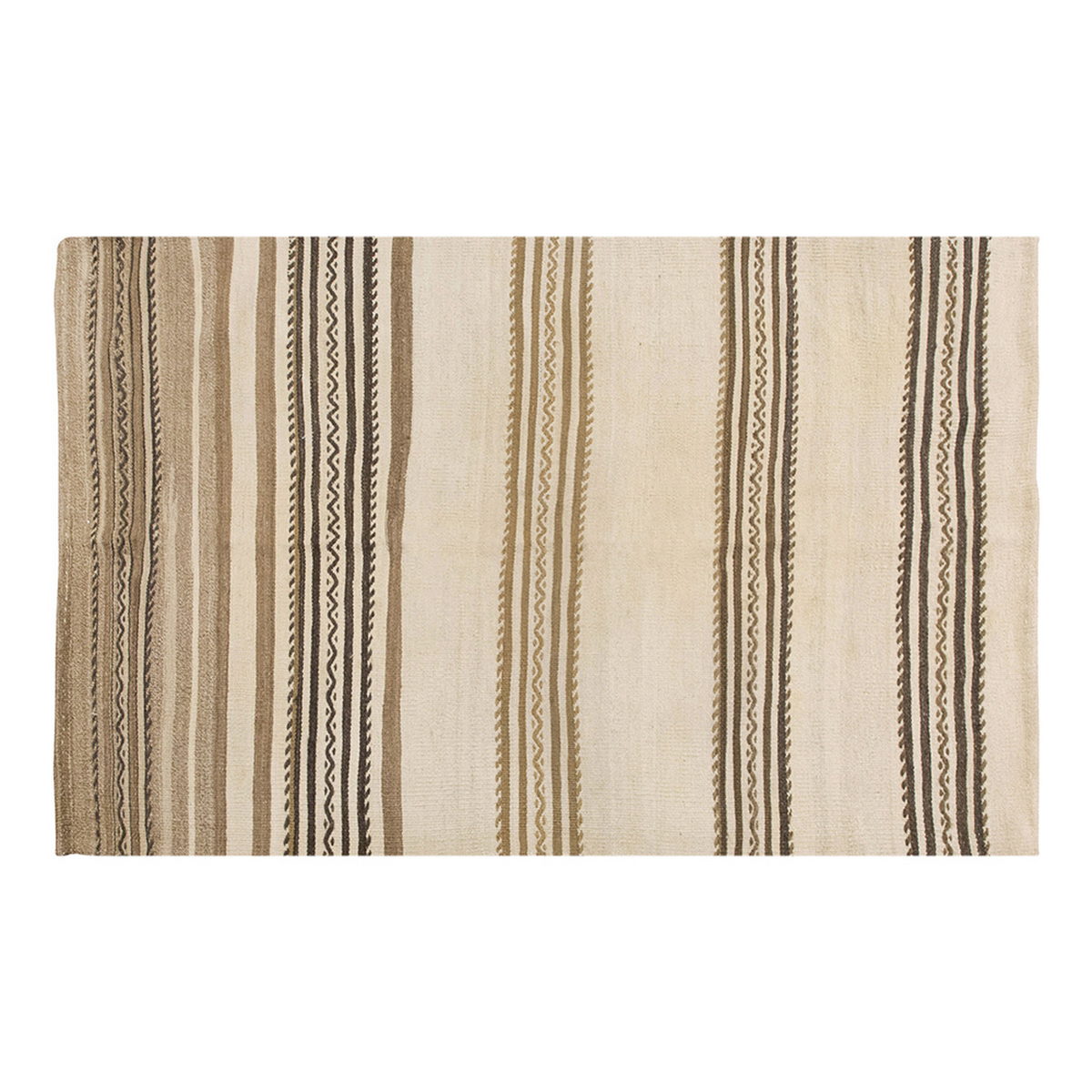 Neutral Kilim 3'9" x 6'4" feet 114 x 192 cm