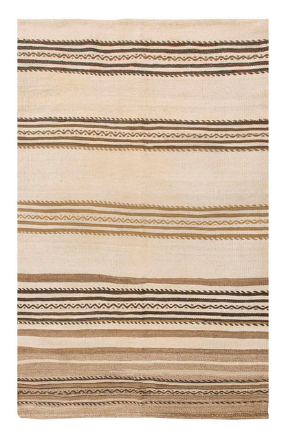 Neutral Kilim 3'9" x 6'4" feet 114 x 192 cm