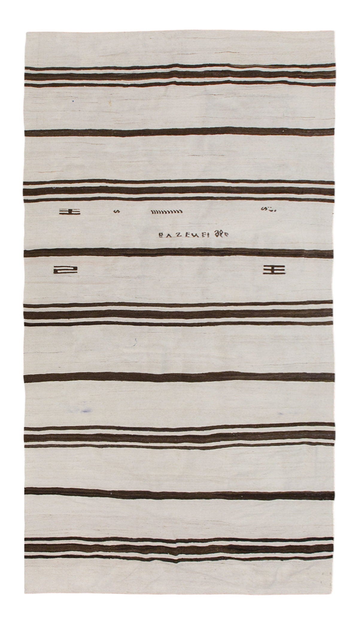 Neutral Kilim 4'10" x 9'2" – Handwoven Turkish Flatweave in Soft Natural Tones | 147 x 280 cm