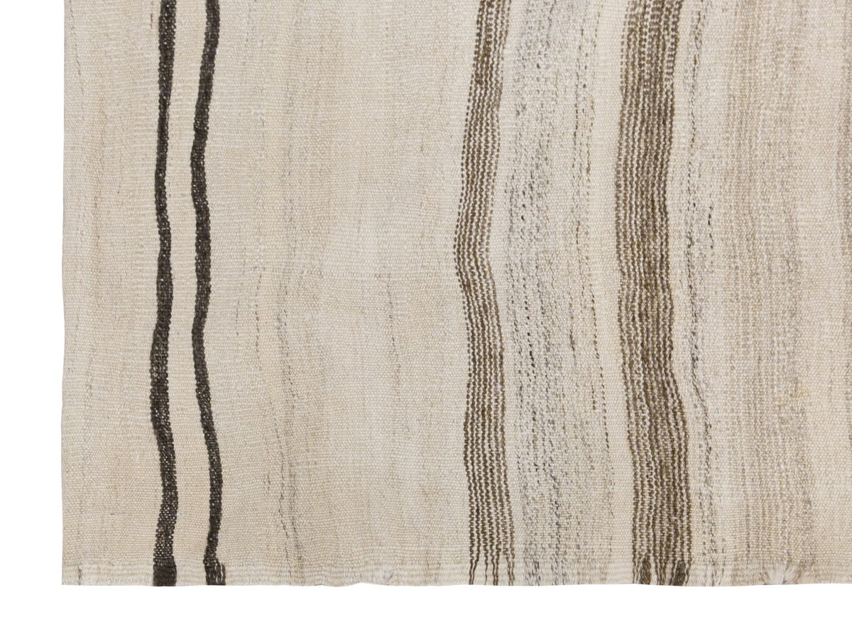 Neutral Kilim 4'3" x 7'5" feet 130 x 226 cm