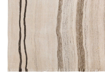 Neutral Kilim 4'3" x 7'5" feet 130 x 226 cm