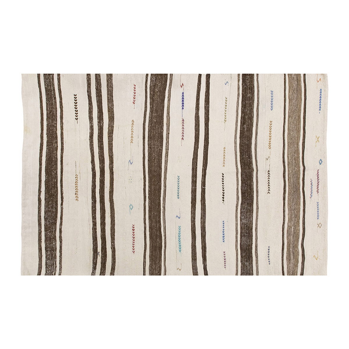 Neutral Kilim 4'4" x 6'4" feet 133 x 192 cm
