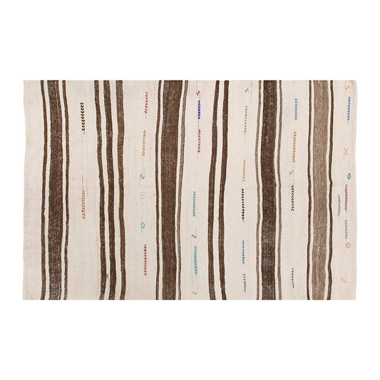 Neutral Kilim 4'4" x 6'4" feet 133 x 192 cm