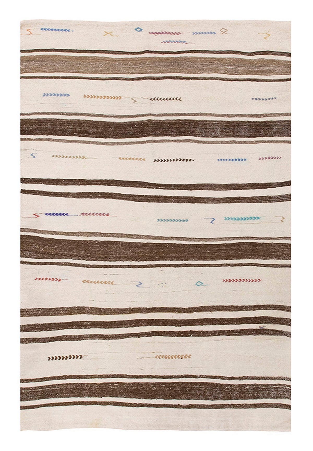 Neutral Kilim 4'4" x 6'4" feet 133 x 192 cm