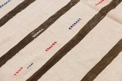 Neutral Kilim 4'5" x 7'1" feet 134 x 215 cm