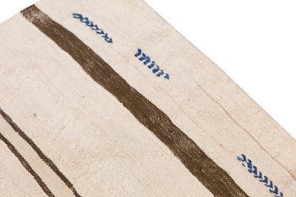 Neutral Kilim 4'5" x 7'1" feet 134 x 215 cm