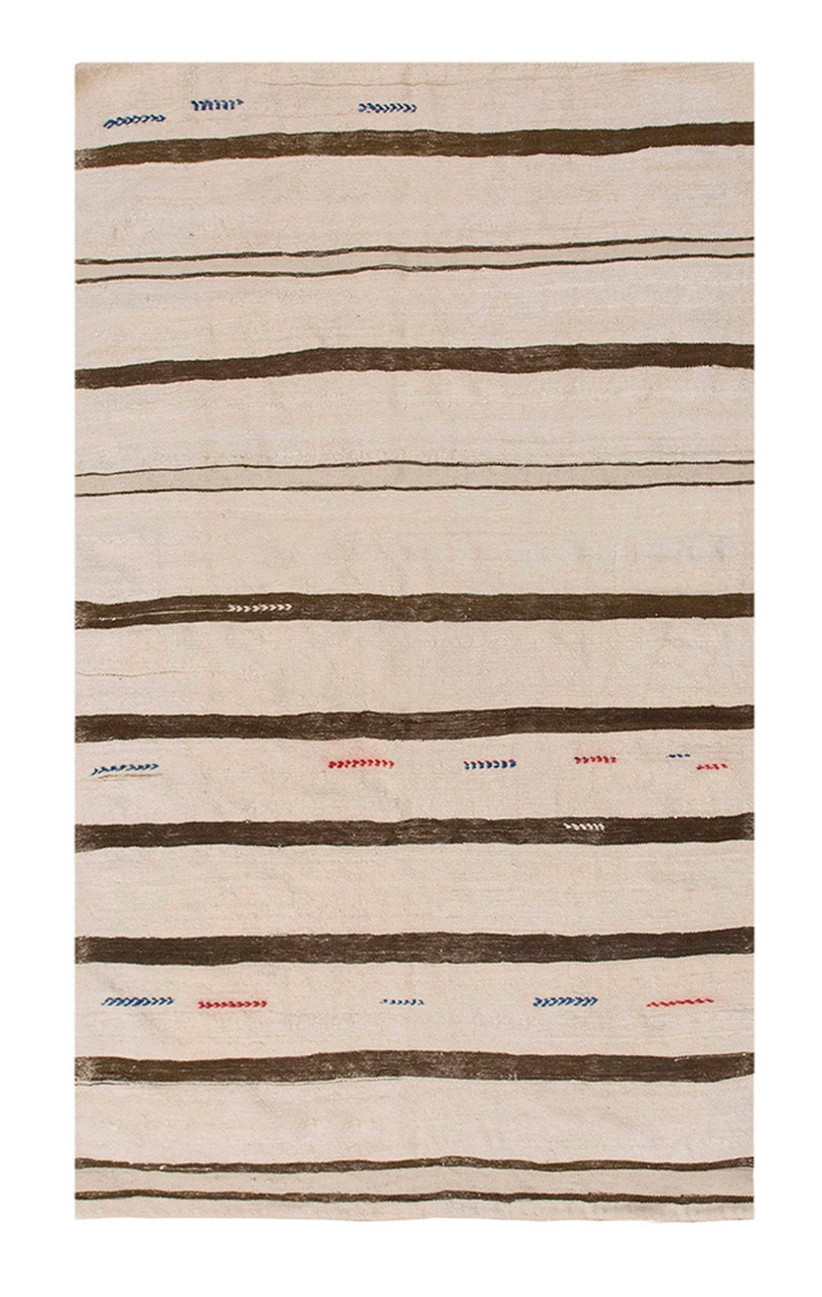 Neutral Kilim 4'5" x 7'1" feet 134 x 215 cm
