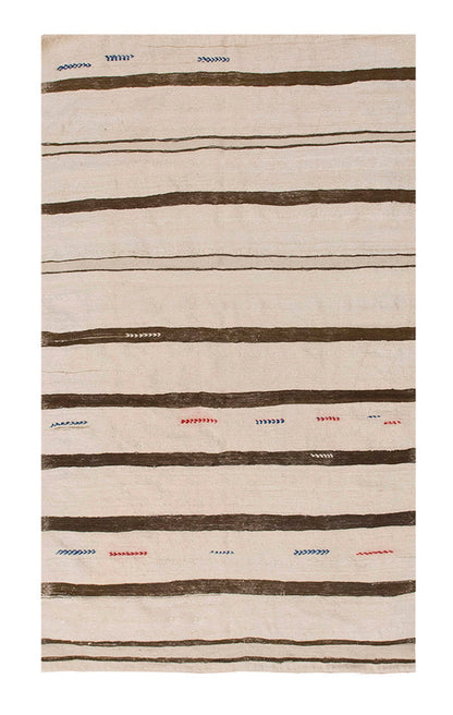 Neutral Kilim 4'5" x 7'1" feet 134 x 215 cm