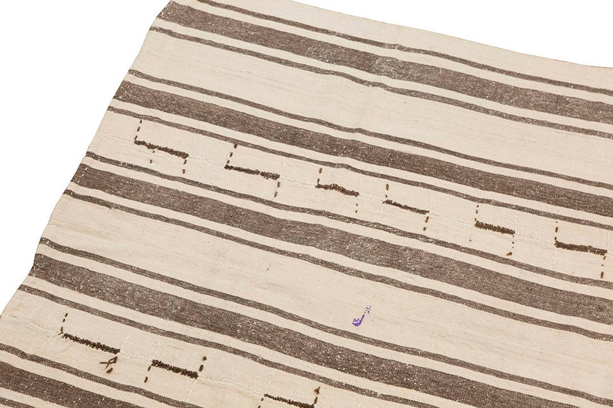 Neutral Kilim 5'2" x 8'6" feet 158 x 260 cm