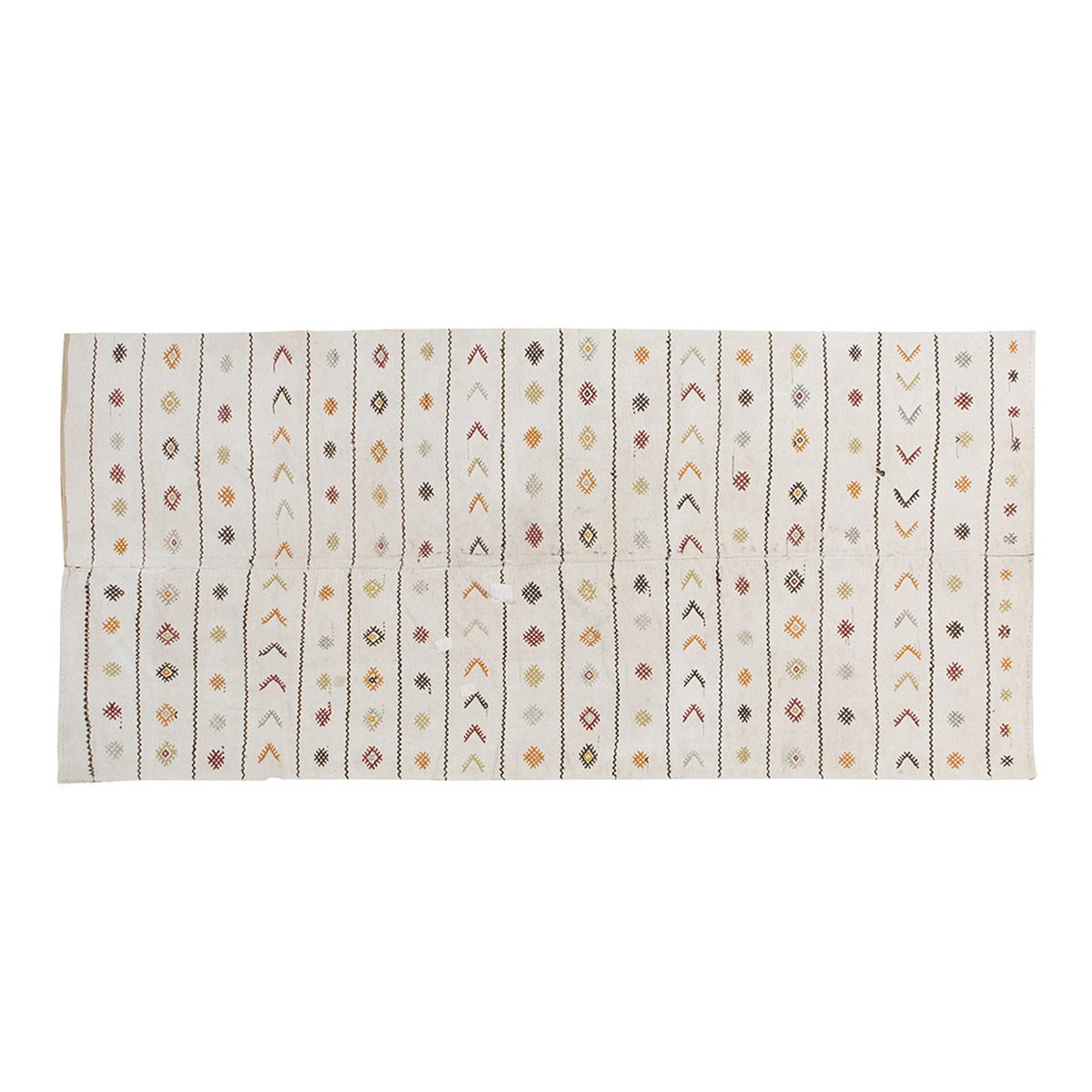 Neutral Kilim 5'6" x 12'2" feet 168 x 370 cm