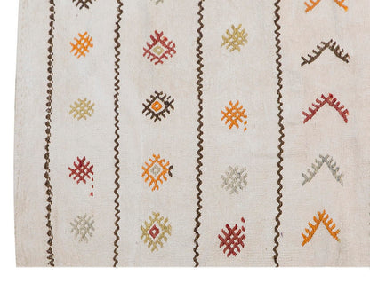 Neutral Kilim 5'6" x 12'2" feet 168 x 370 cm