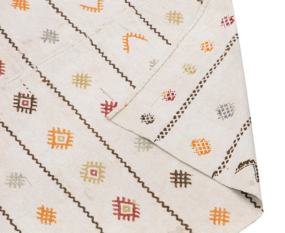Neutral Kilim 5'6" x 12'2" feet 168 x 370 cm