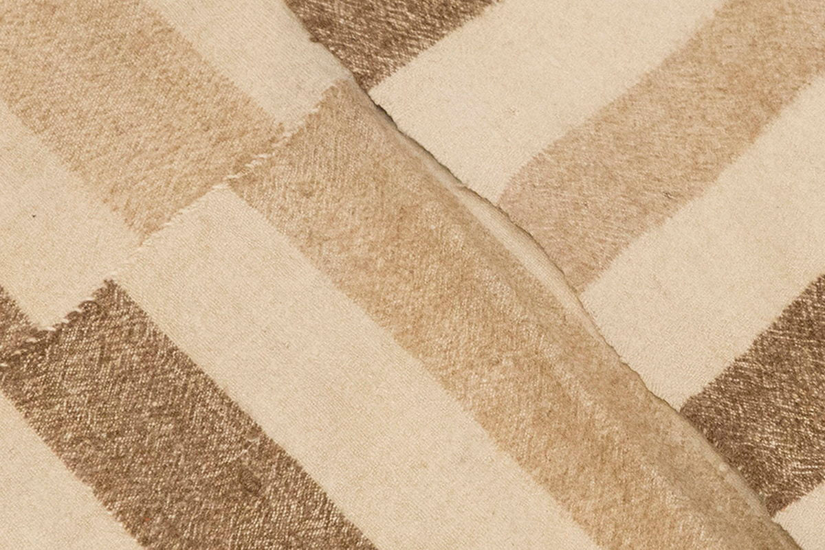 Neutral Kilim 6'2" x 7'1" feet 189 x 215 cm
