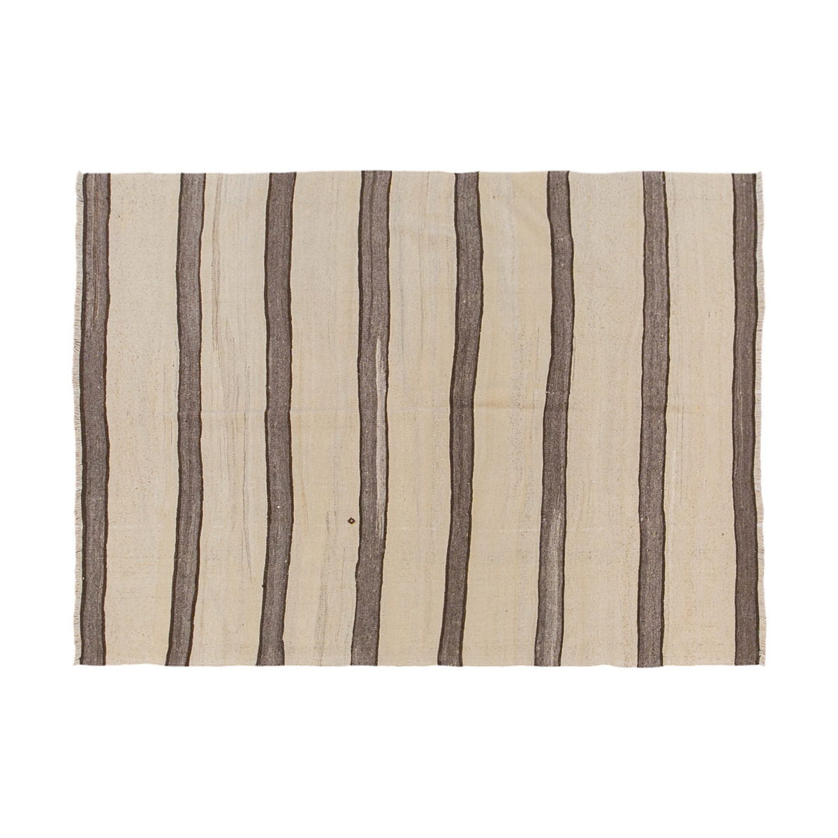 Neutral Turkish Kilim Rug – 4'8" x 6'2" (143 x 187 cm)