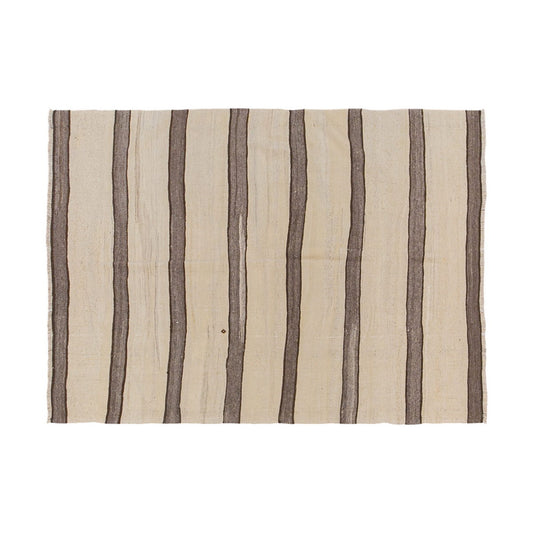 Neutral Turkish Kilim Rug – 4'8" x 6'2" (143 x 187 cm)