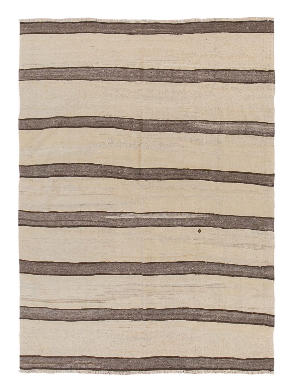 Neutral Turkish Kilim Rug – 4'8" x 6'2" (143 x 187 cm)