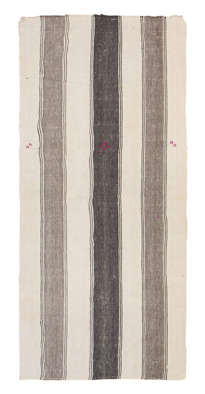 Neutral Turkish Kilim Rug – 4'9" x 11'4" (146 x 345 cm)