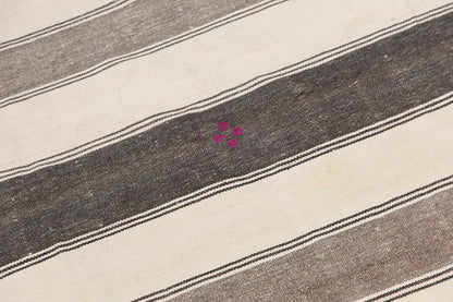 Neutral Turkish Kilim Rug – 4'9" x 11'4" (146 x 345 cm)