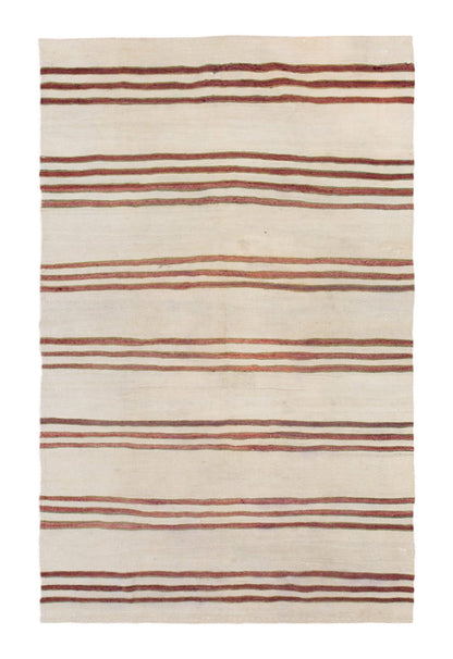 Neutral Turkish Kilim Rug – 4'9" x 7'10" (145 x 238 cm)
