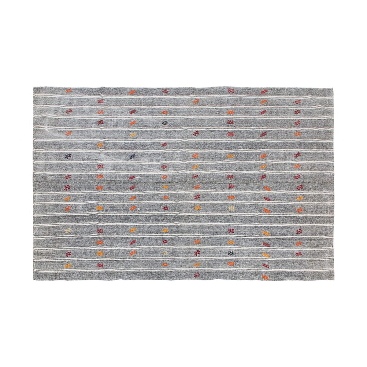 Neutral Turkish Kilim Rug – 5'10" x 9'8" (178 x 295 cm)