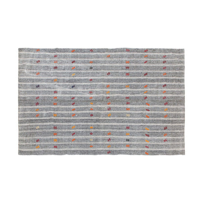 Neutral Turkish Kilim Rug – 5'10" x 9'8" (178 x 295 cm)
