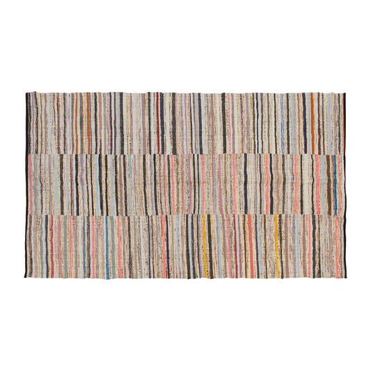 Neutral Turkish Kilim Rug – 6'3" x 10'5" (190 x 317 cm)