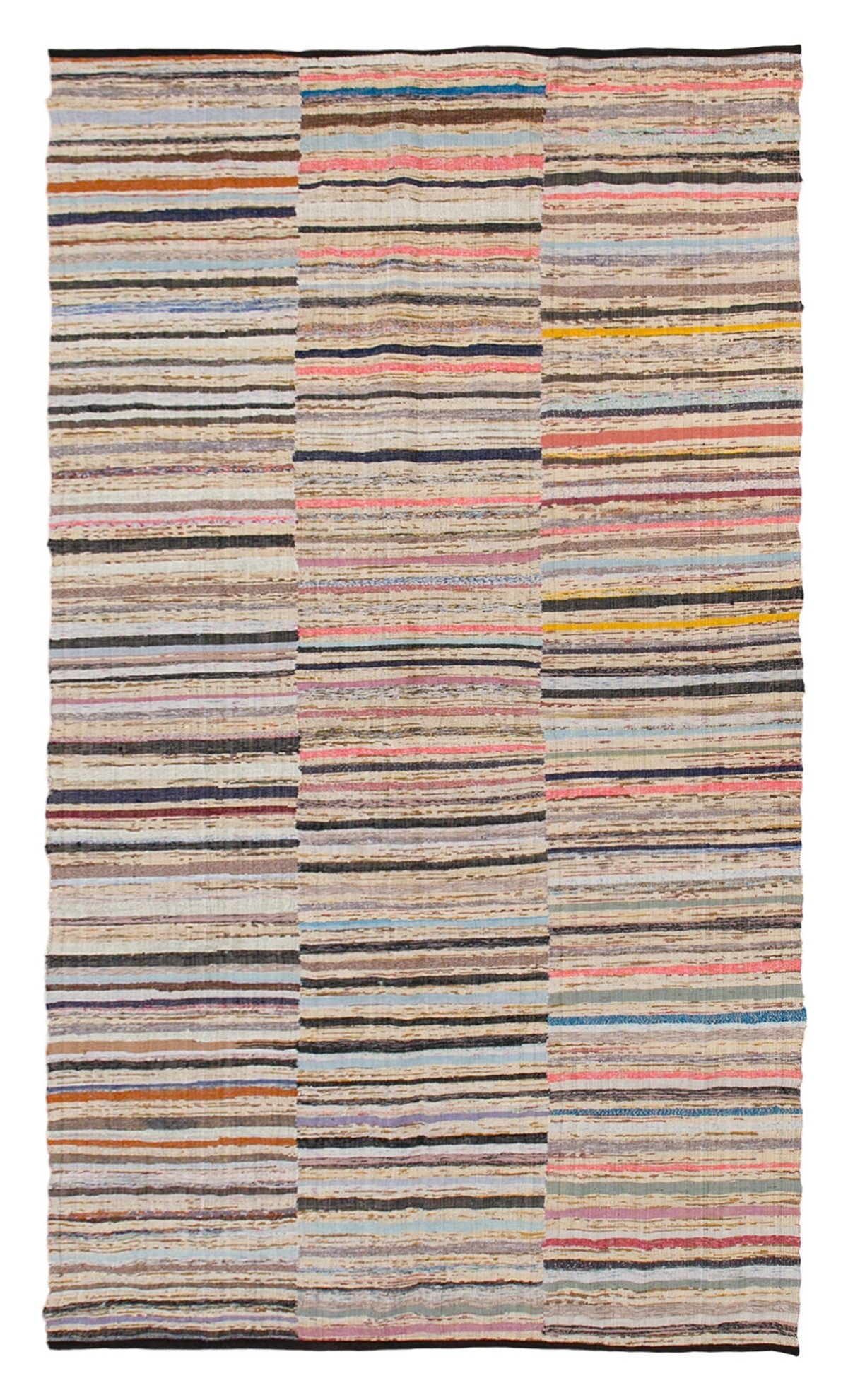 Neutral Turkish Kilim Rug – 6'3" x 10'5" (190 x 317 cm)