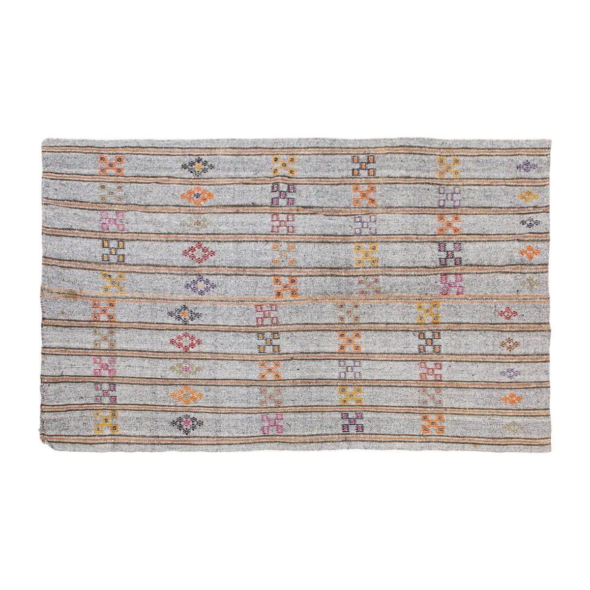 Neutral Turkish Kilim Rug – 7'7" x 10'8" (230 x 325 cm)