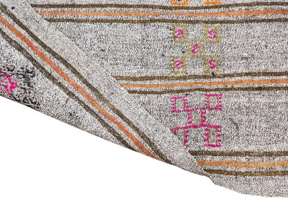 Neutral Turkish Kilim Rug – 7'7" x 10'8" (230 x 325 cm)