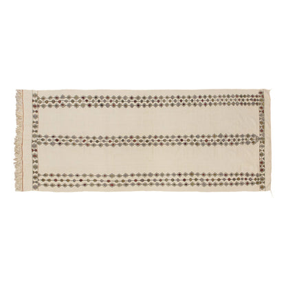 Neutral Turkish Kilim Runner – 4'0" x 12'6" (122 x 380 cm)