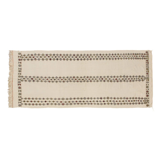 Neutral Turkish Kilim Runner – 4'0" x 12'6" (122 x 380 cm)