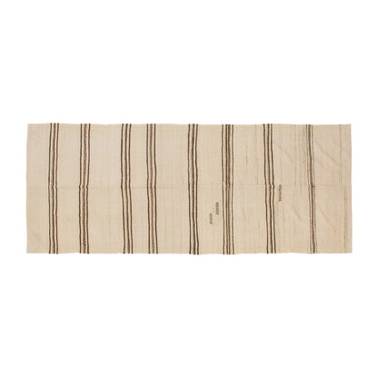 Neutral Turkish Kilim Runner – 4'11" x 12'9" (150 x 390 cm)