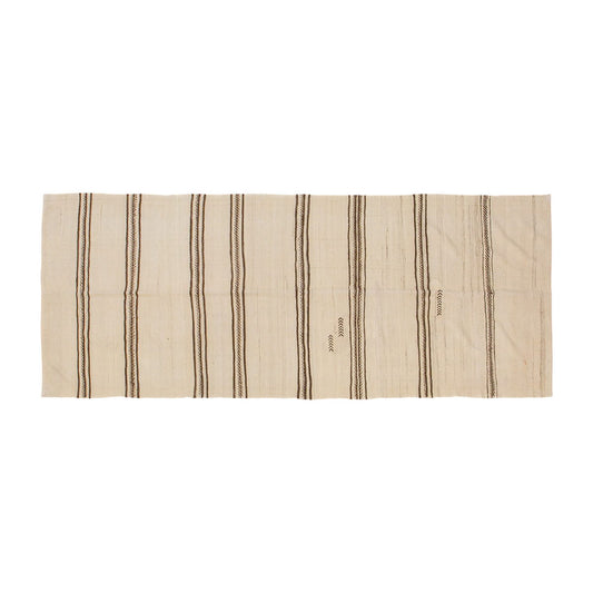 Neutral Turkish Kilim Runner – 4'11" x 12'9" (150 x 390 cm)