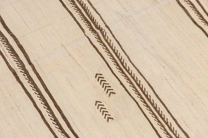 Neutral Turkish Kilim Runner – 4'11" x 12'9" (150 x 390 cm)