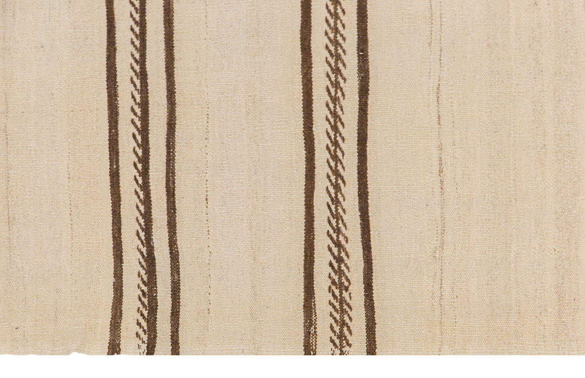 Neutral Turkish Kilim Runner – 4'11" x 12'9" (150 x 390 cm)