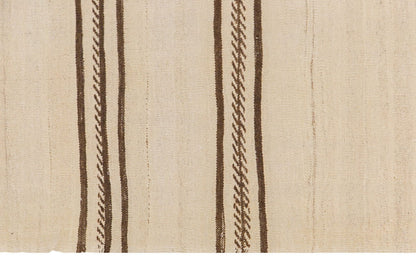 Neutral Turkish Kilim Runner – 4'11" x 12'9" (150 x 390 cm)