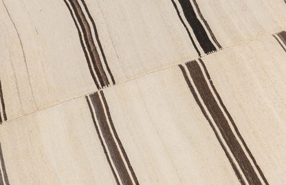 Neutral Turkish Kilim Runner – 4'2" x 13'5" (126 x 410 cm)
