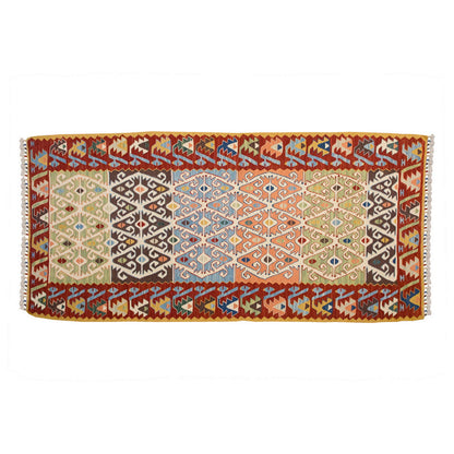 New Handmade Kilim 3'1 x 7'3 feet 95 x 220 cm