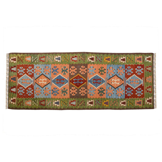 New Handmade Kilim 3'1 x 7'5 feet 94 x 225 cm
