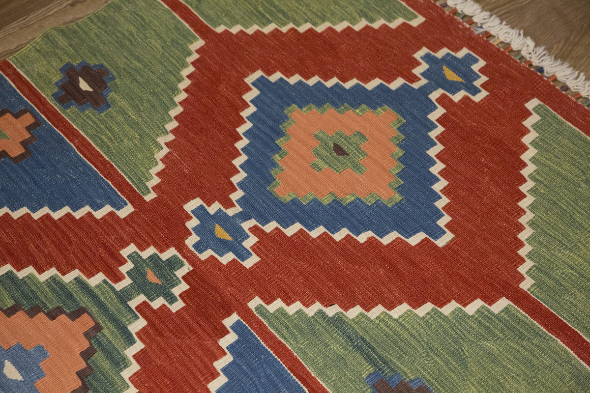 New Handmade Kilim 3'2 x 7'6 feet 97 x 228 cm