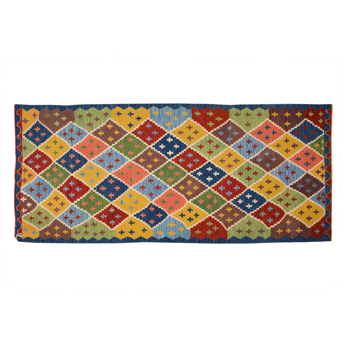 New Handmade Kilim 3'3 x 7 feet 100 x 208 cm